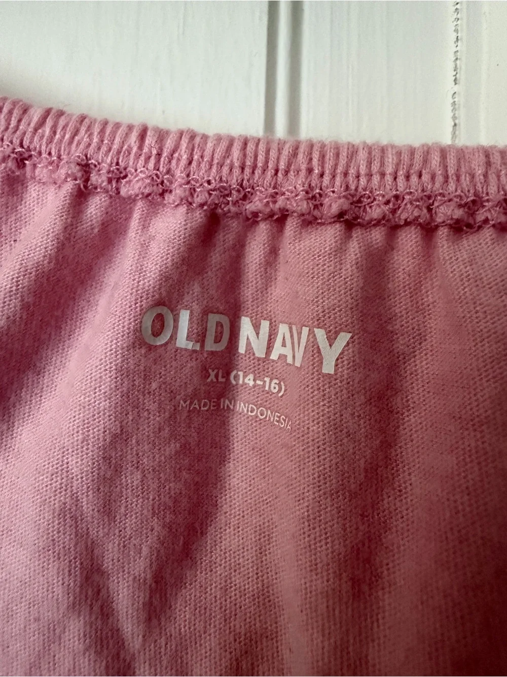 Old Navy Pink Elastic Neck Tee